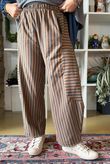 Sunday Morning 7/8 Barrel Pant Grey & Camel